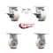 Service Caster 4 Inch Kingpinless Nylon Wheel Caster Brakes and Swivel Locks 2 Rigid SCC, 2PK SCC-KP30S420-NYR-SLB-BSL-2-R-2 - alternate 5